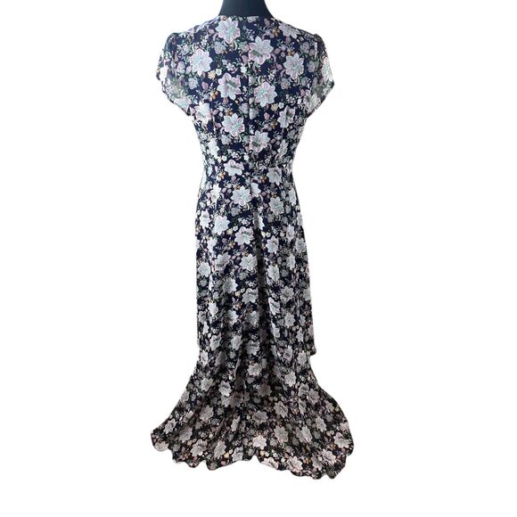 Altard State Blue Floral Cottagecore Romantic Asymetrical Midi Dress Medium - Picture 5 of 8